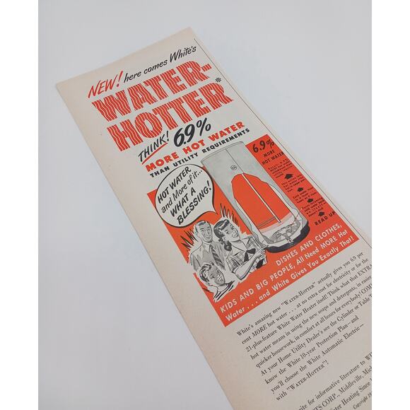 1949 Vintage Amana Freezer Model 18 White Water Heater Print Ad 1940s Housewife - Picture 5 of 6